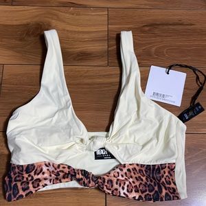 Beach Riot | Ivory-Leopard | Bowie Sport Bra size medium